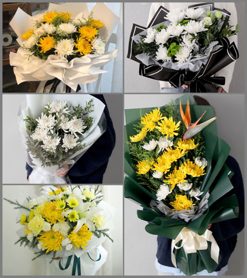 山东莱芜莱城区和庄镇上崔村白事花束代送